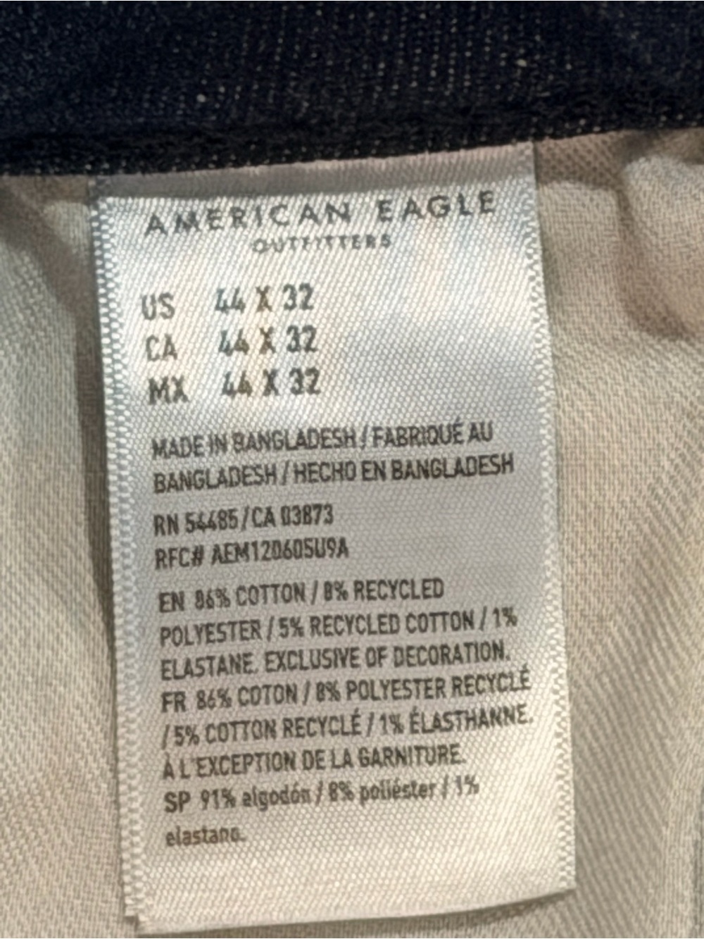 American Eagle Outfitters Men’s Indigo Slim Straight Jeans - Picture 8 of 13